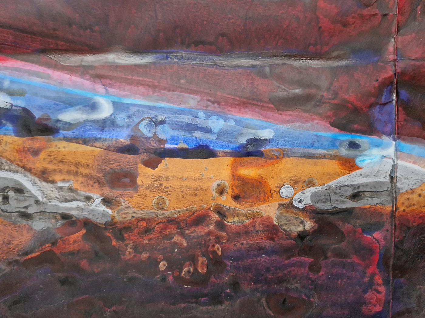 iceland Vulcano painting   paper Nature traveling Landscape lava