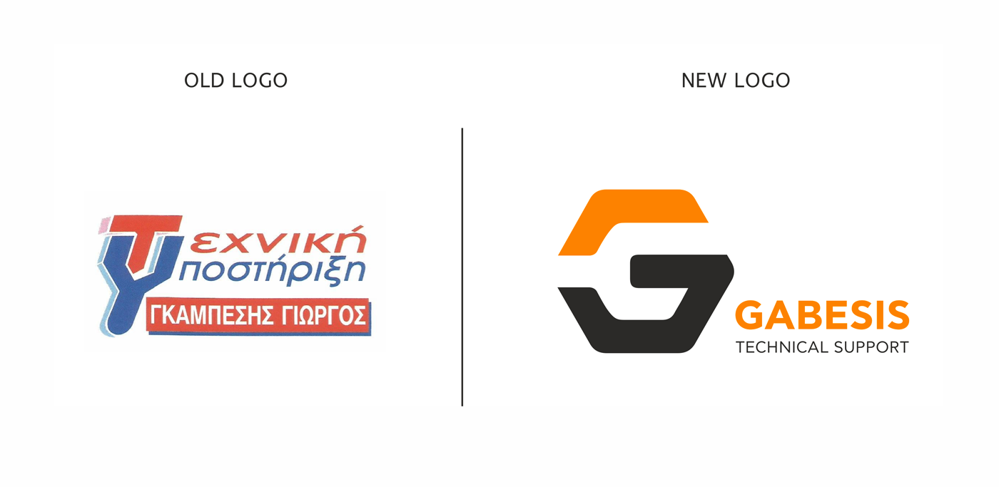 logo identity technical support catering equipment Wrench brand identity Logo Design orange