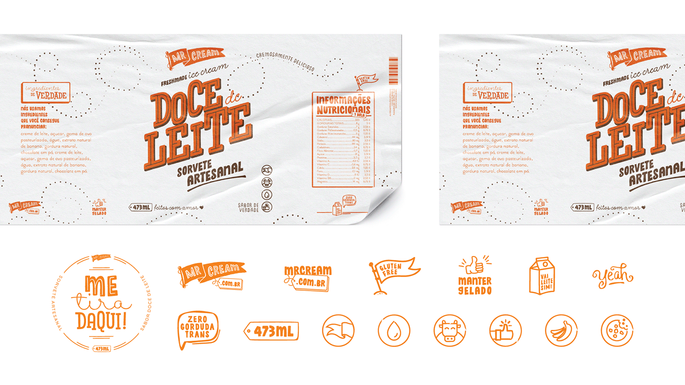 american cold Fun ice icecream package packaging design snow
