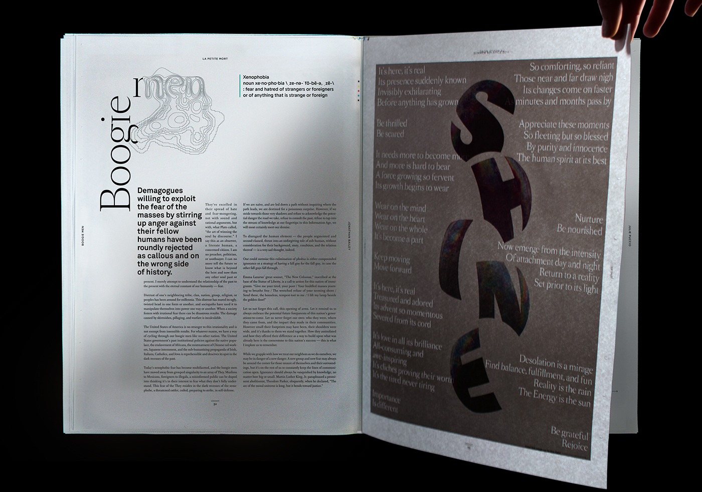 InDesign publication Layout typography   photoshop Illustrator newsprint Metamorphosis Marble terrain