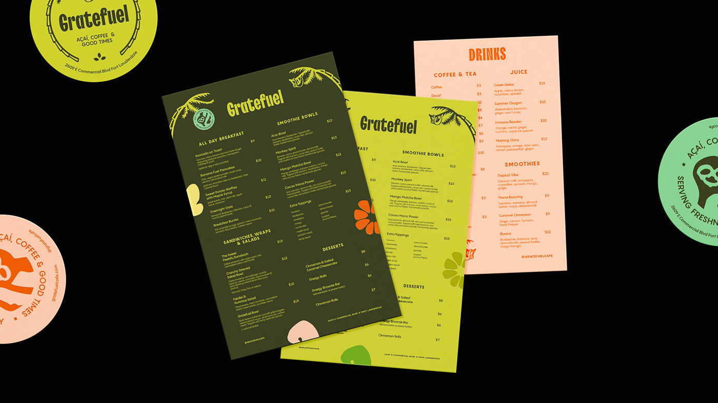 branding  cafe cafeteria grateful healthy menu design Plant Based restaurant Sustainable visual identity