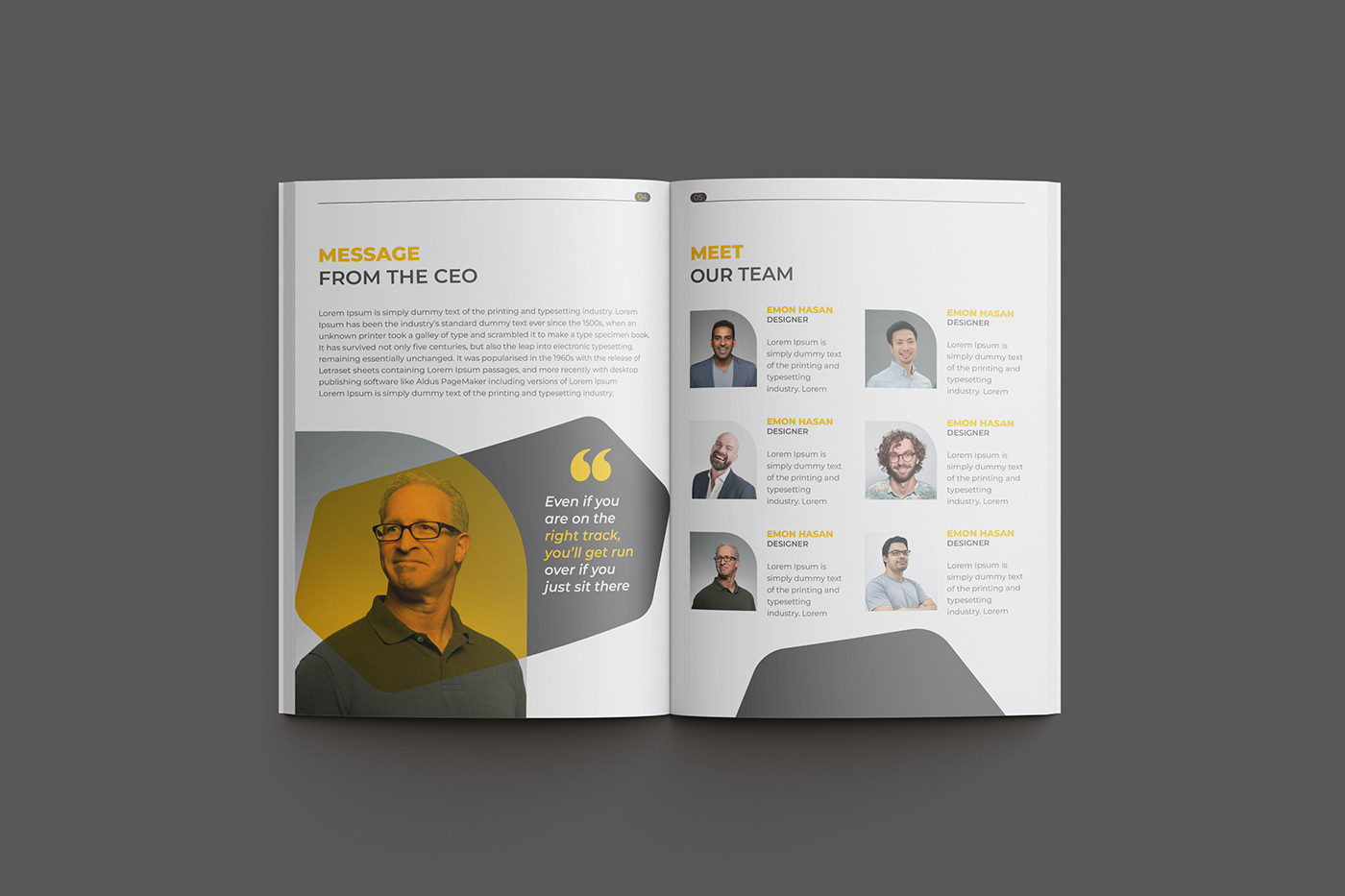 print Layout brochure magazine Graphic Designer brand identity template company profile annual report graphic design 