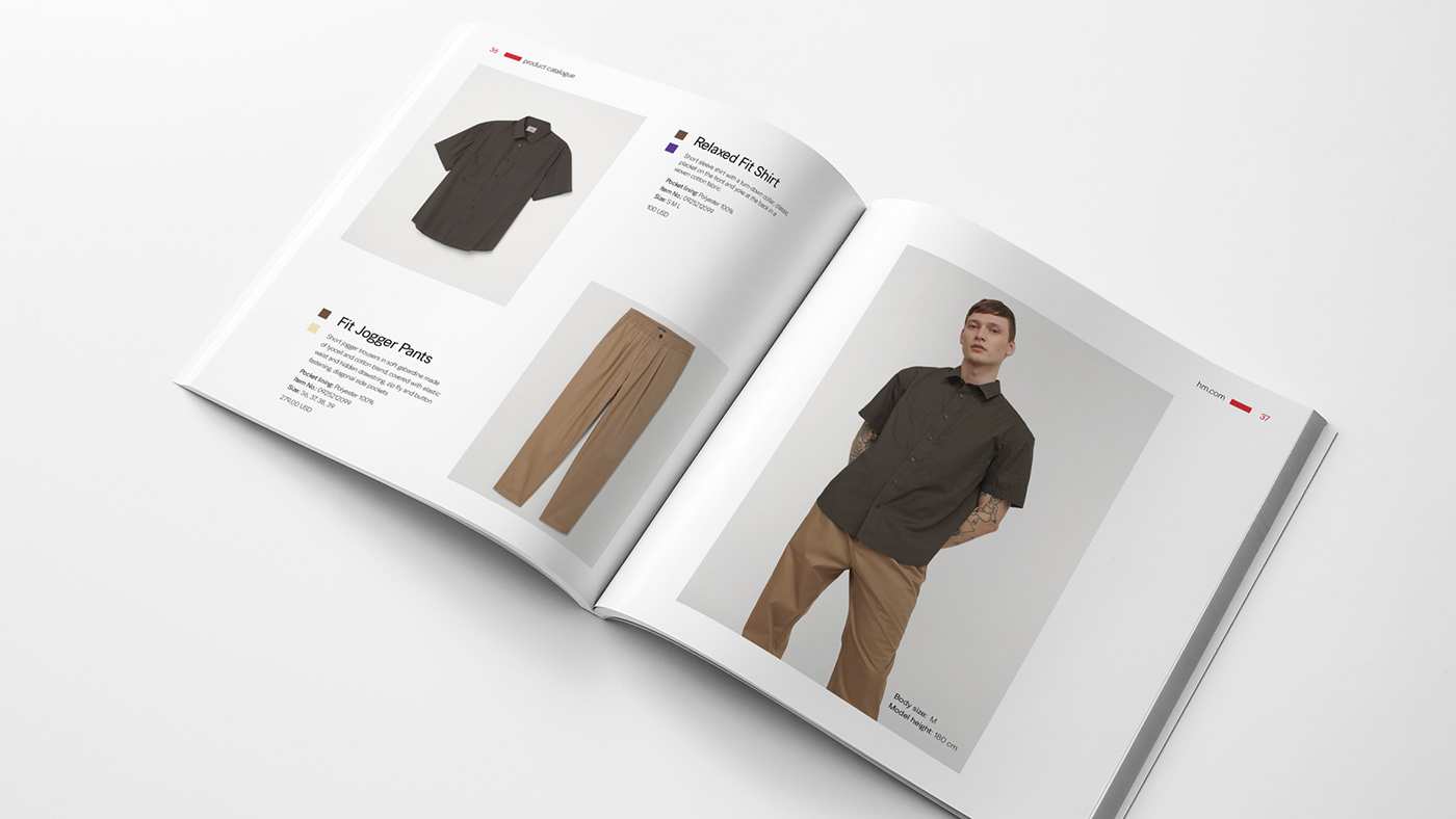 catalog Catalogue concept design Fashion  hm InDesign magazine typography  