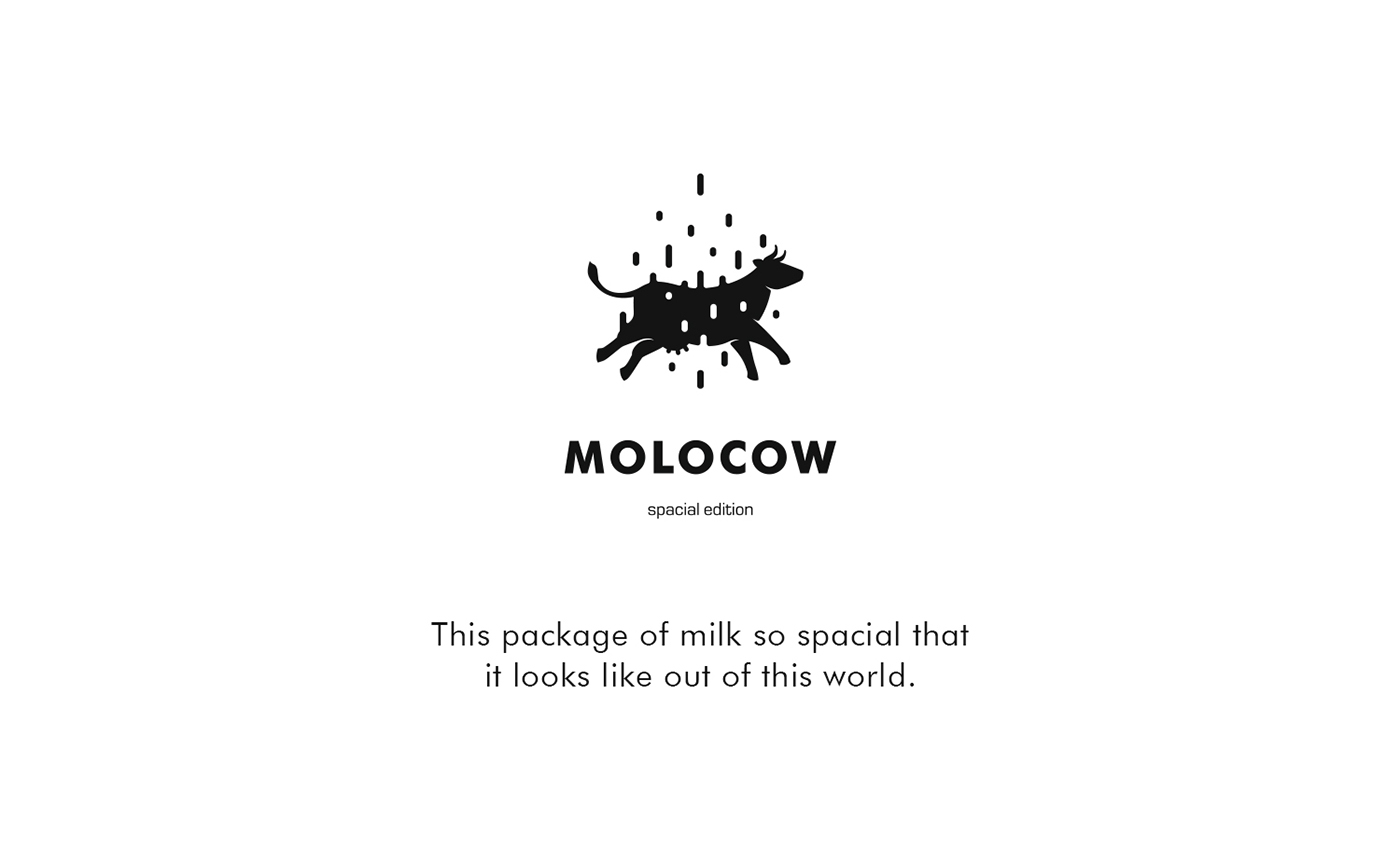 milk alien cow minimal Space  bottle product design Packaging