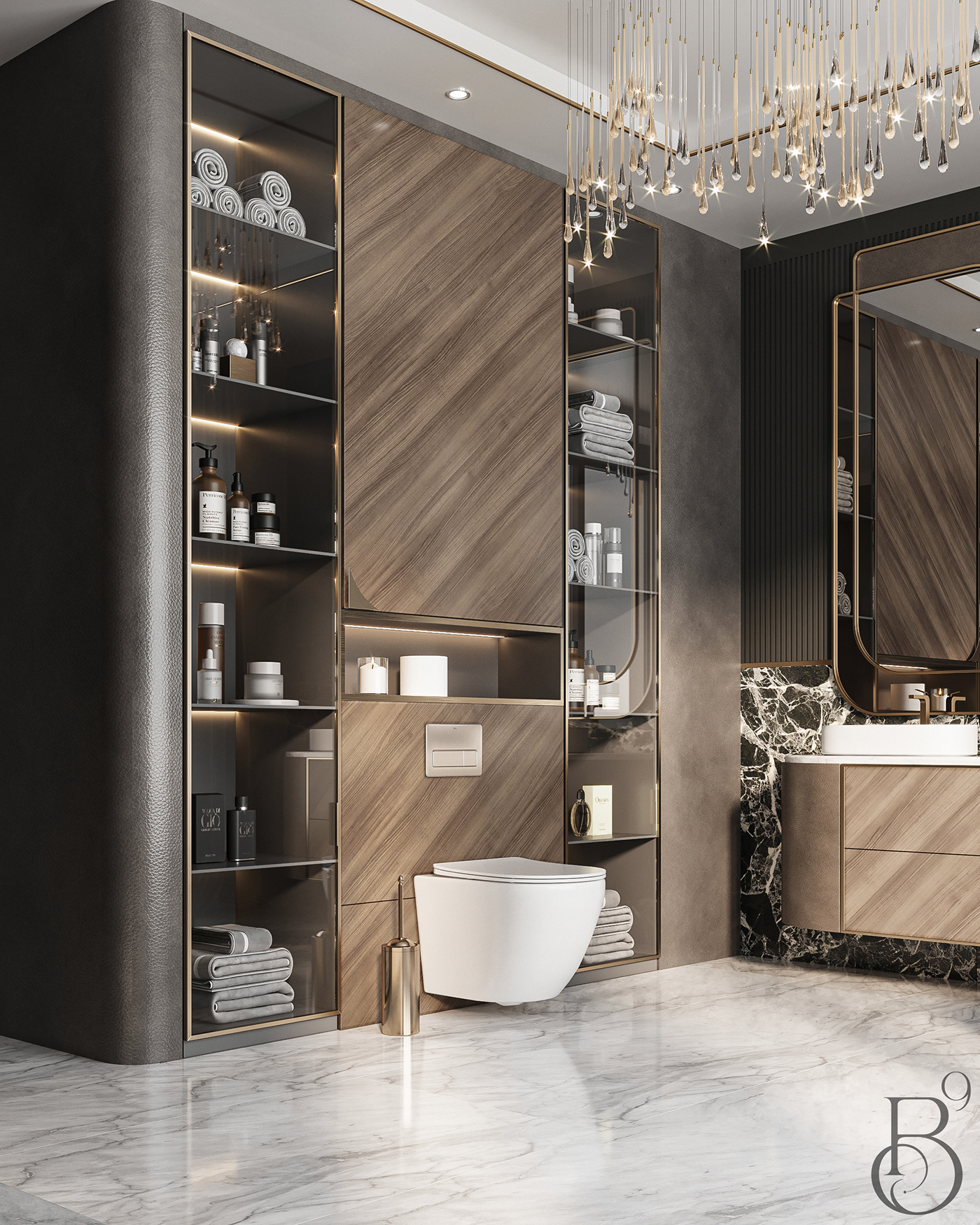 bathroom bath Interior design luxury modern interior design  bathroom design corona Render