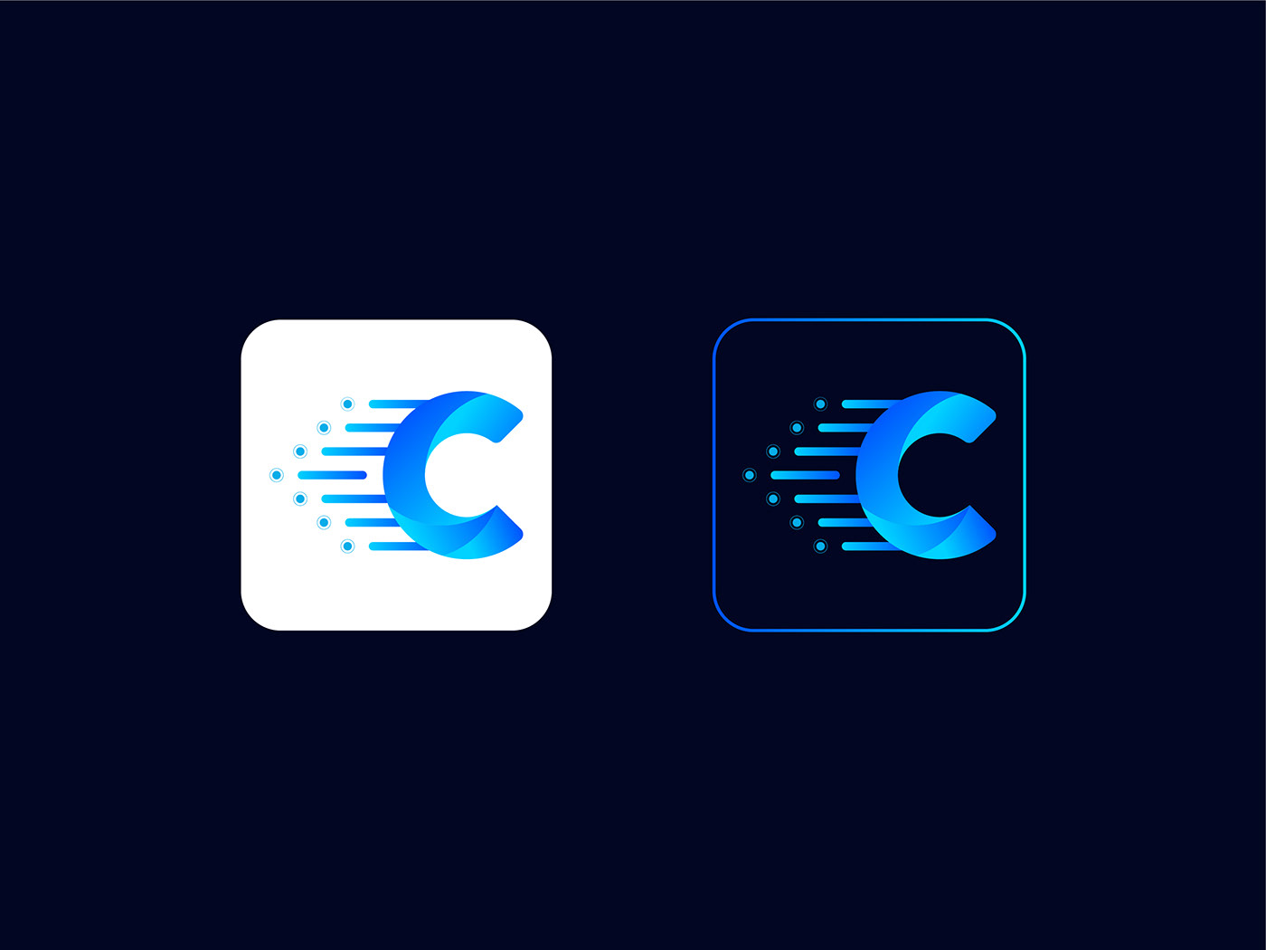 Modern C Letter Technology Logo l Software Technology Logo
