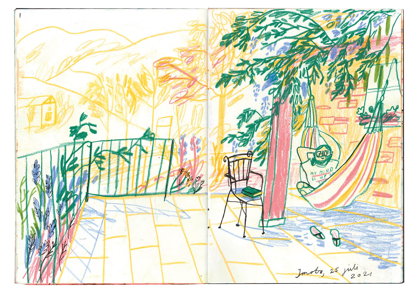 colored pencil crayon Drawing  ILLUSTRATION  Marker Multimedia  observationaldrawing sketchbook sketching summer