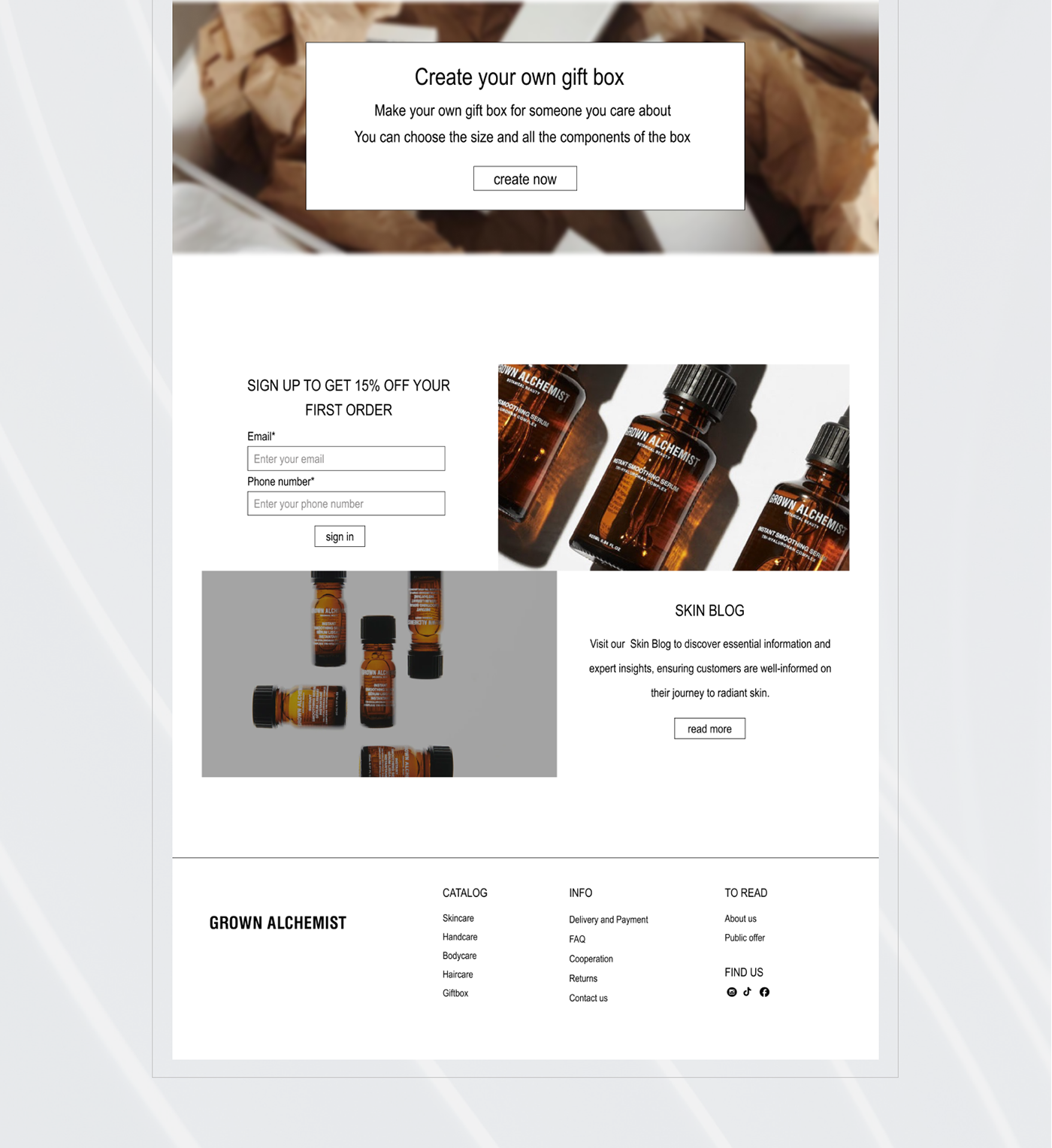 skincare Website UI/UX ui design redesign cosmetics Figma UX design UI