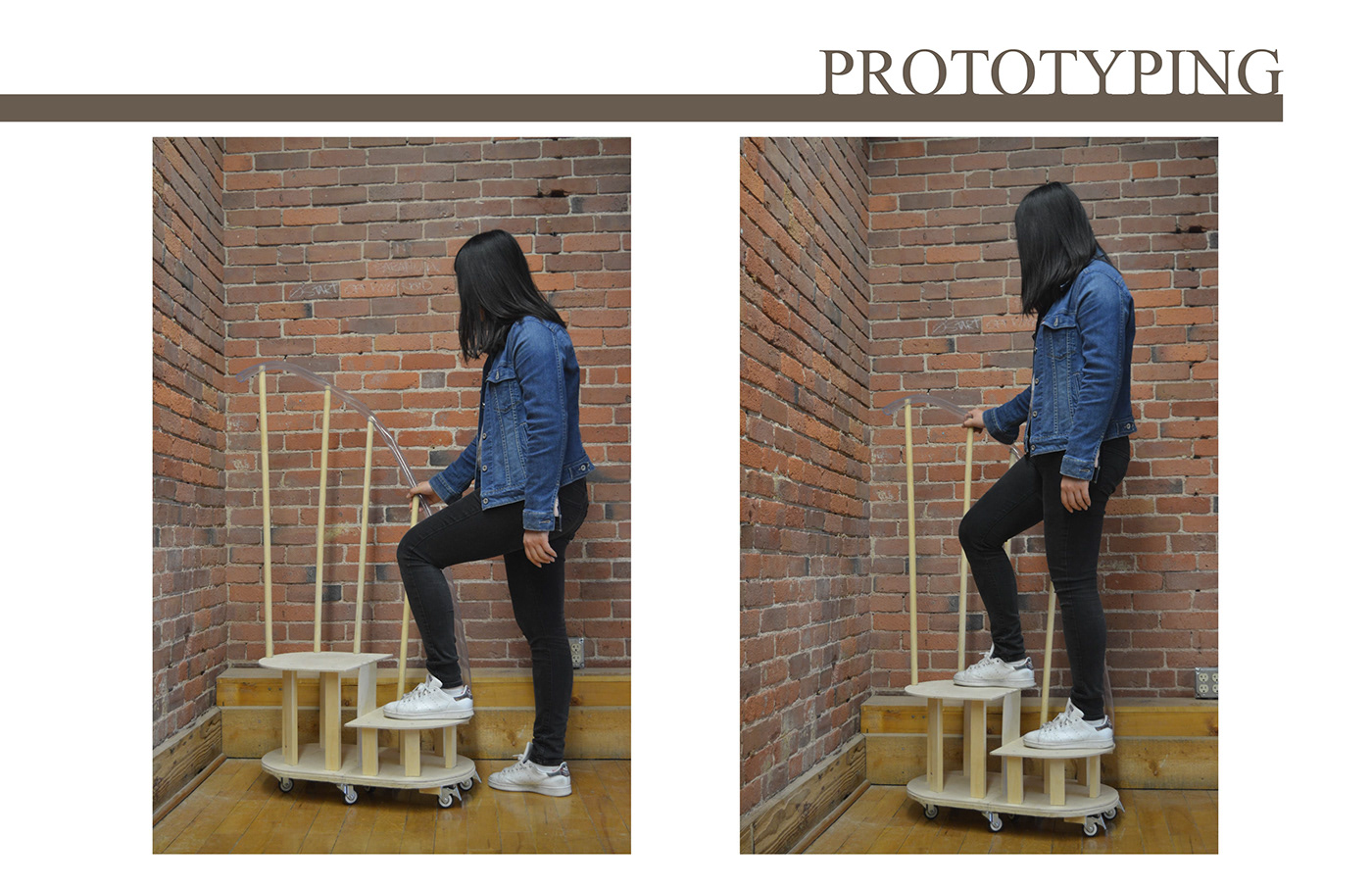 industrial design  design furniture stepping stool stool library research risd wood Solidworks