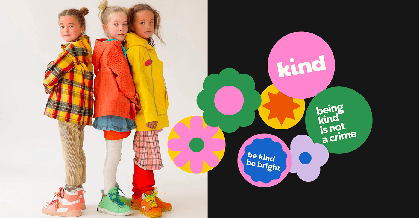 brand identity Logotype visual identity Graphic Designer Brand Design children kids clothes Social media post