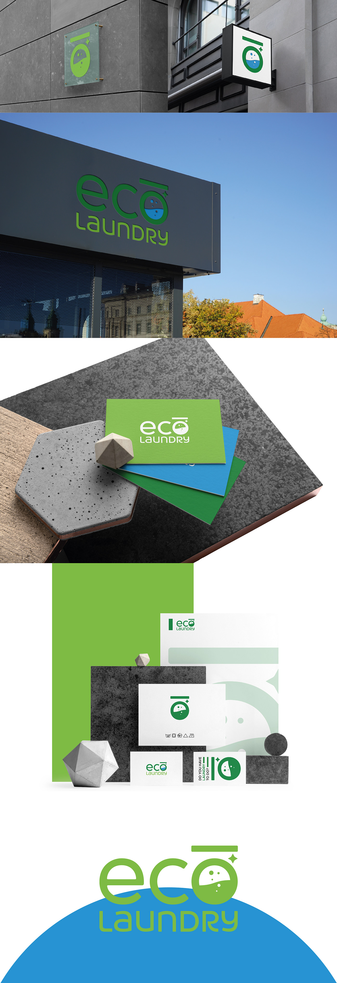 brand eco identity laundry logo