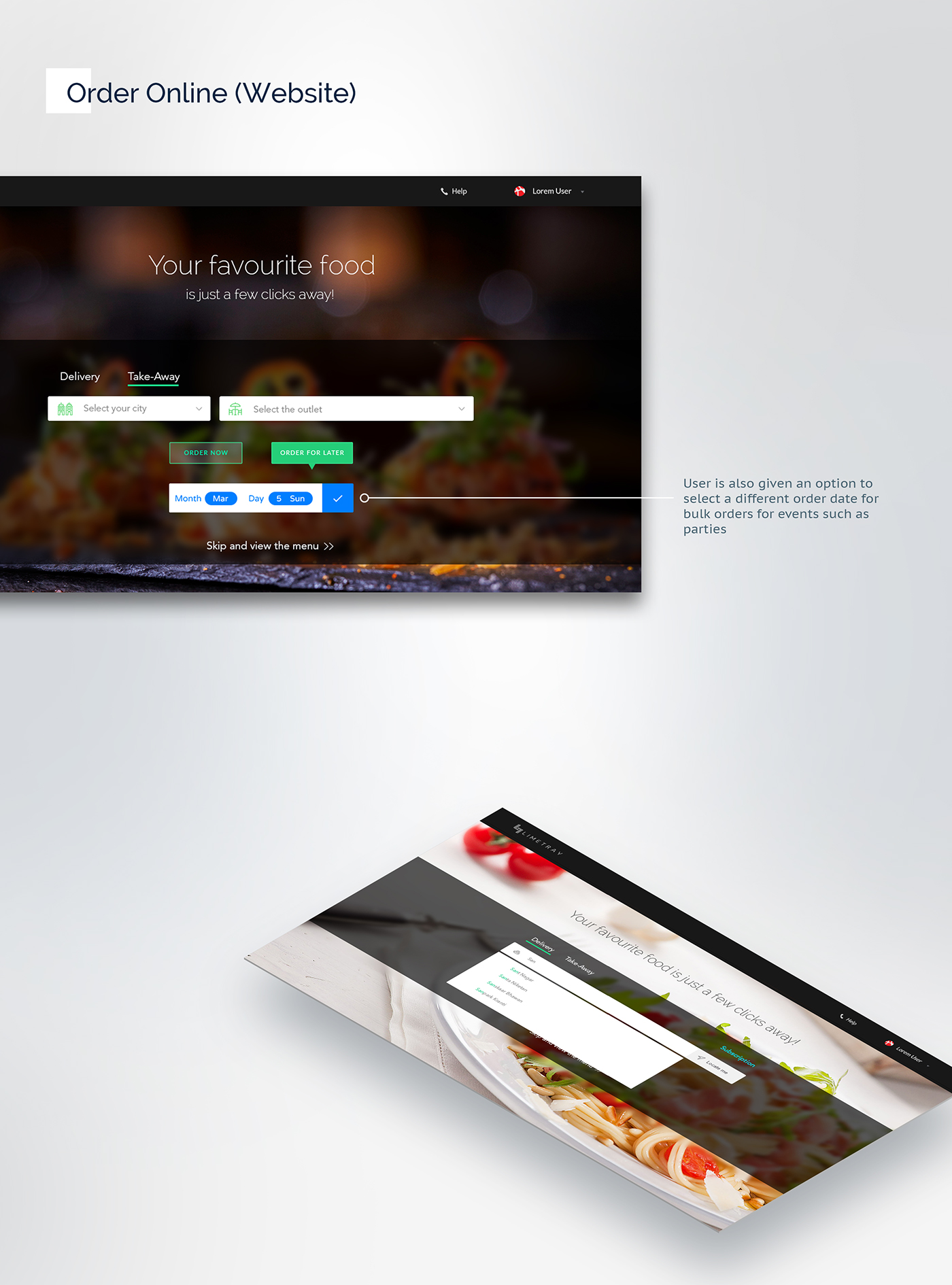 Food  tech dashboard webpage limetray minimal Beautiful user interface designs user experience