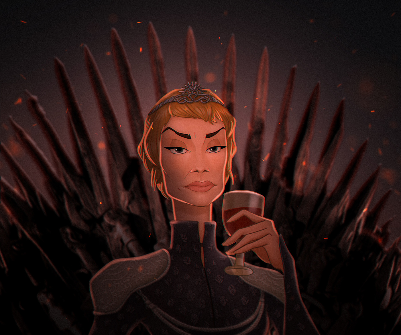 cersei Cersei Lannister character art Character design  Digital Art  digital illustration Game of Thrones got ILLUSTRATION  lannister