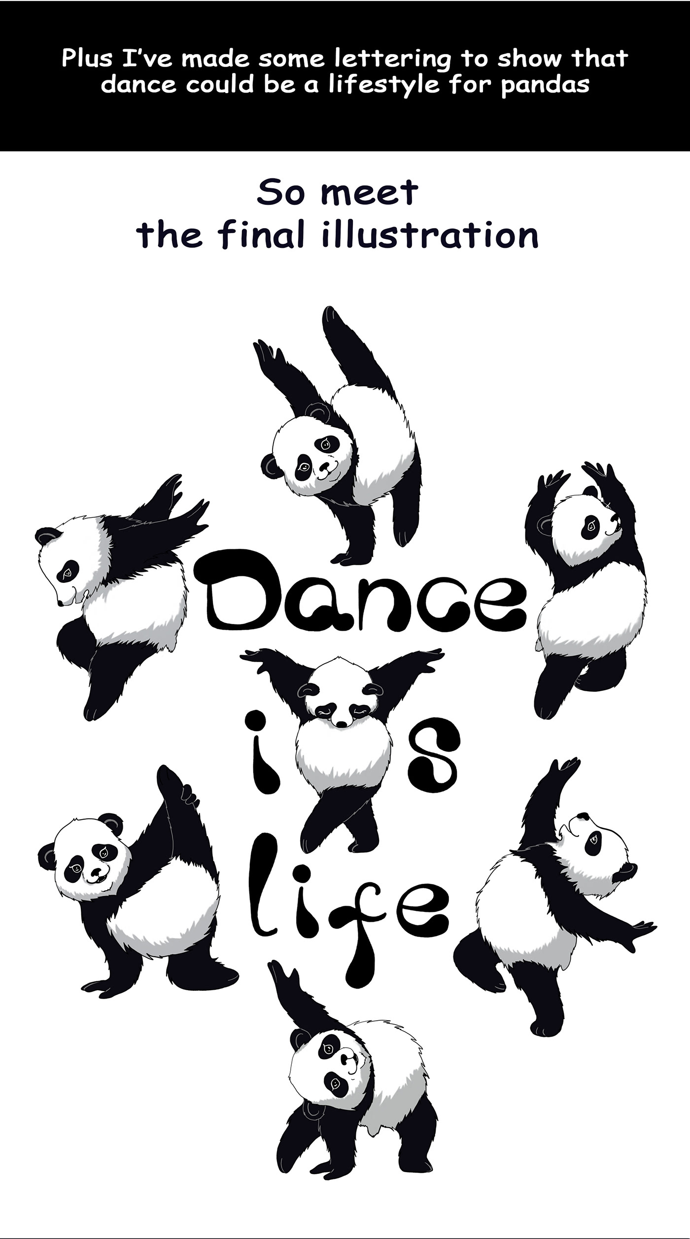Final poster with dancing pandas
