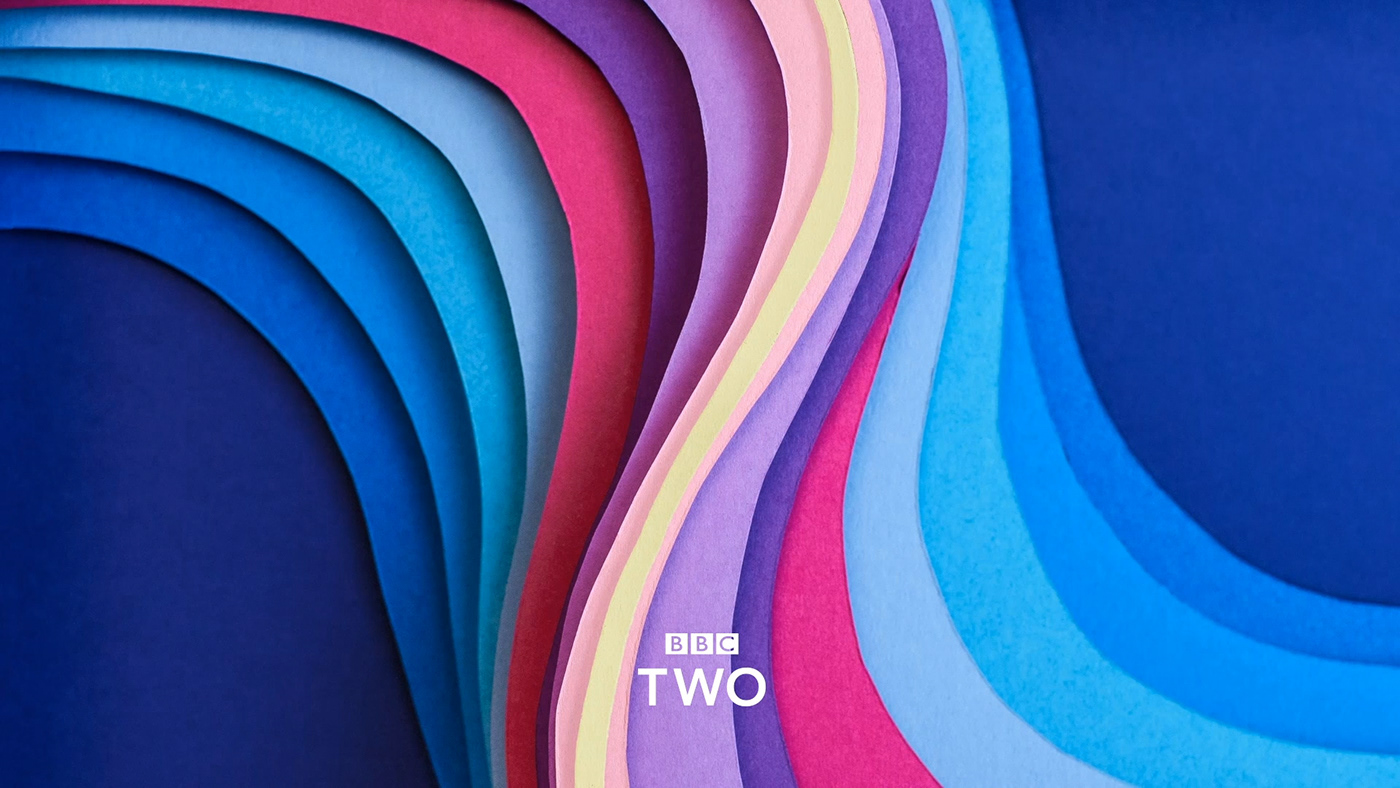 papercraft Ident BBC layers tv paper motion motiondesign waves vibrant