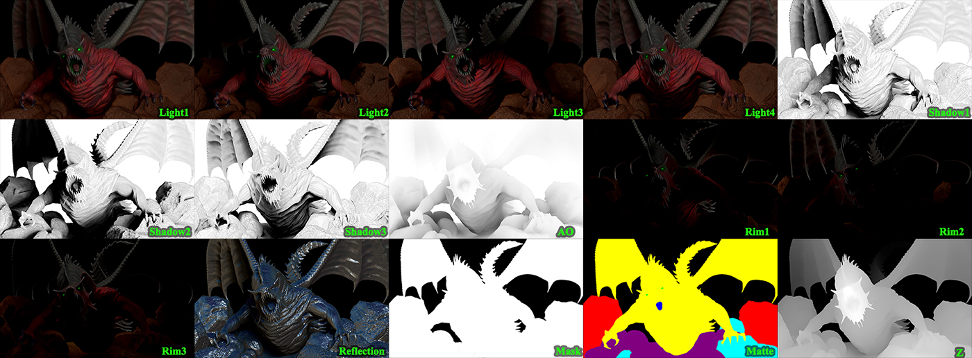 3d digital Zbrush Georgy Dew dragon photoshop fantasy wings composing