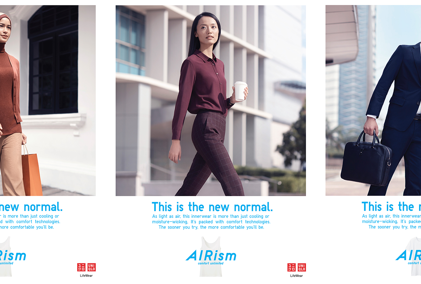 Airism art direction  Fashion  lifewear model Outdoor Photography  pose poster uniqlo