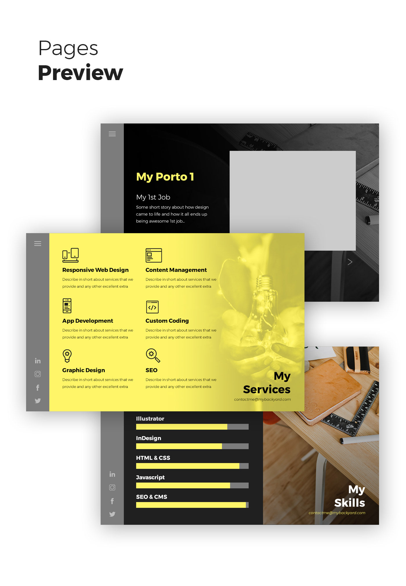 personal portfolio Website Web Design  vcard personal vcard