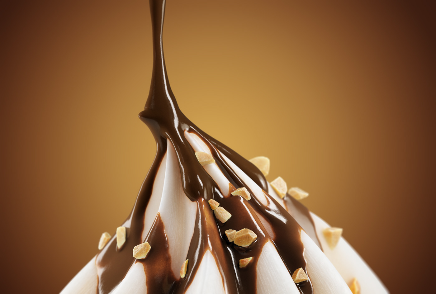 CGI ice cream chocolate