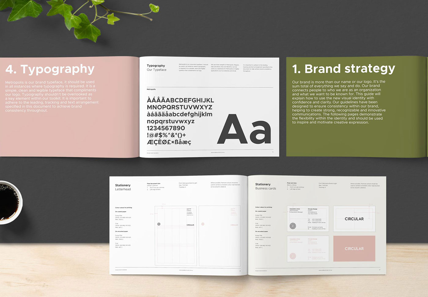 InDesign brand guidelines brand style guide brand manual branding  template