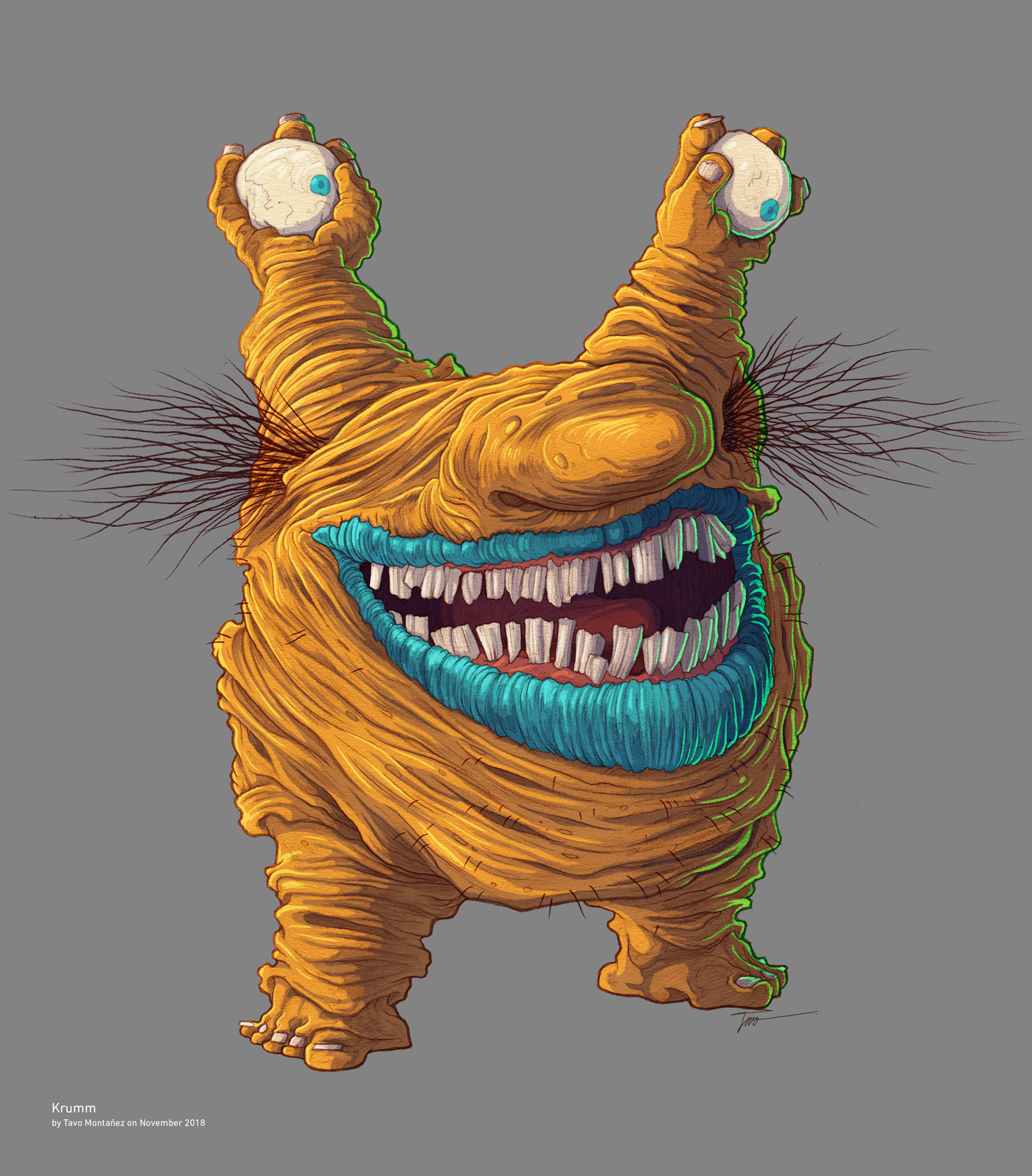 Adobe Photoshop cartoon monster Character Character design  Digital Art  digital illustration art Drawing  wacom