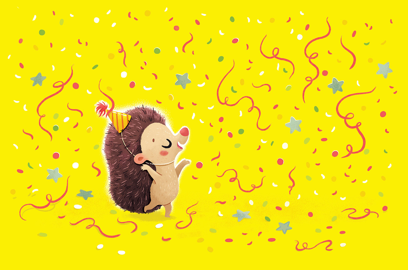 Birthday childrenbook Hedgehog party present