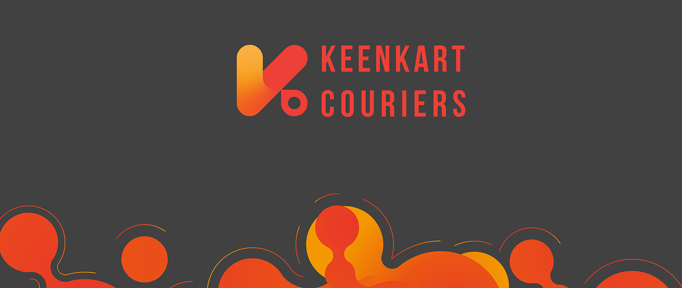 Brand creation and packaging for Keenkart Courier services, India.