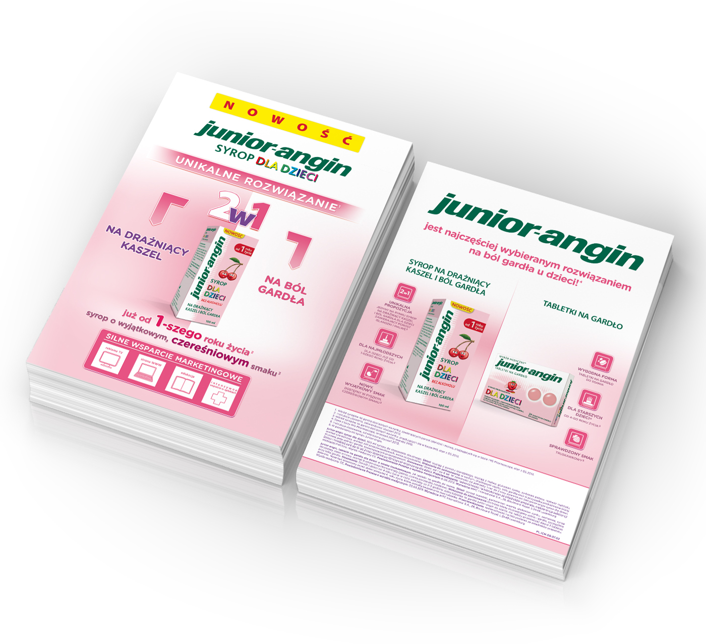 kugi junior angin leaflet printed brochure flyer Booklet medicine syrup