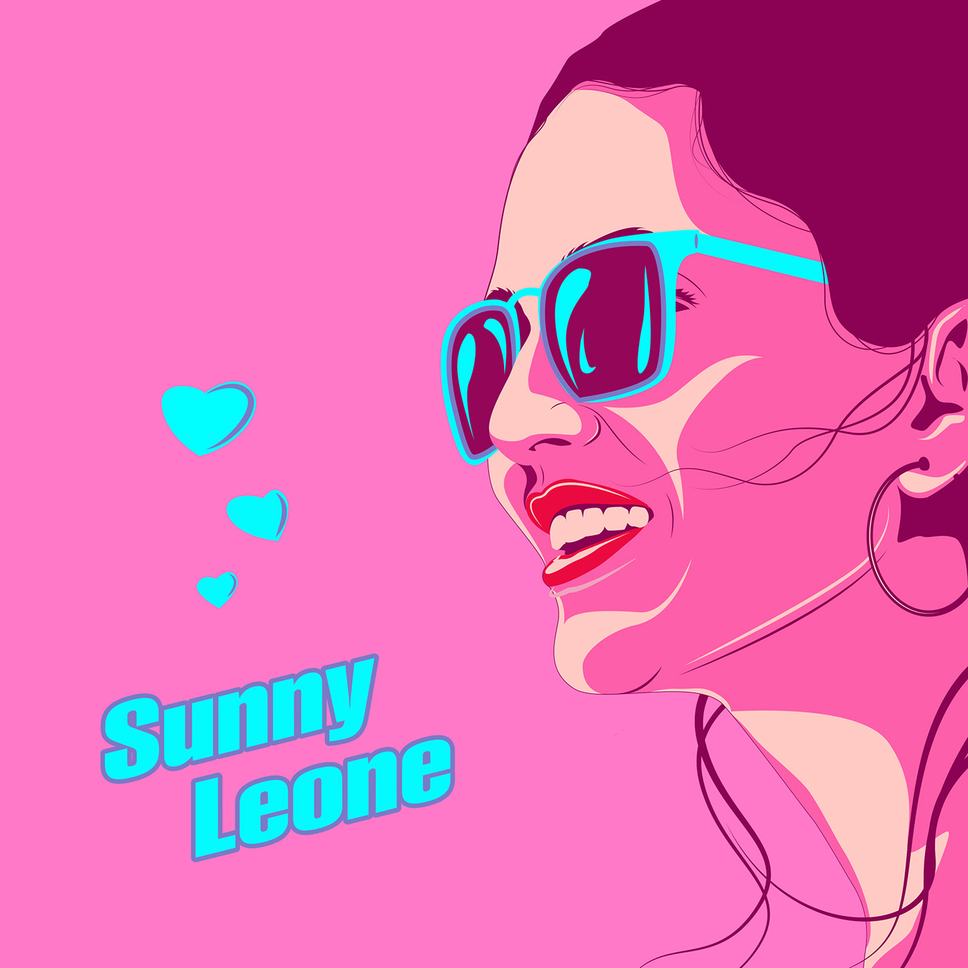 beauty Bollywood Digital Art  Fan Art Fashion  ILLUSTRATION  model portrait sunnyleone woman