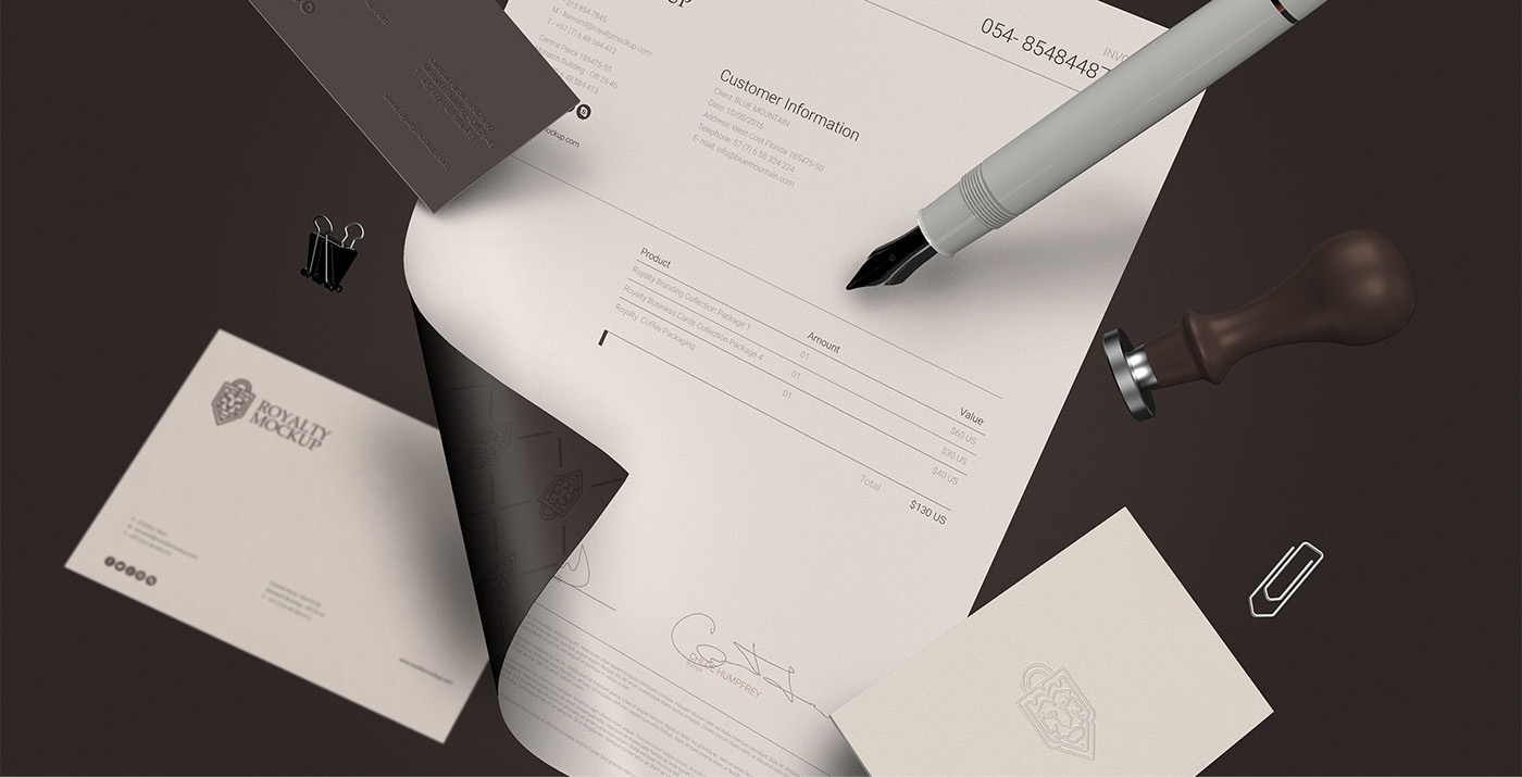 Mockup luxury logo brand identity david espinosa Render 3D