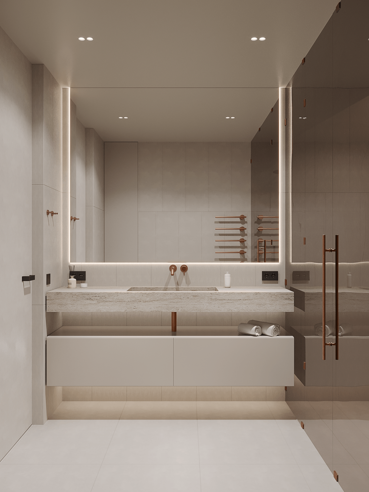 3D 3ds max visualization interior design  design designer architecture Render minimal bedroom