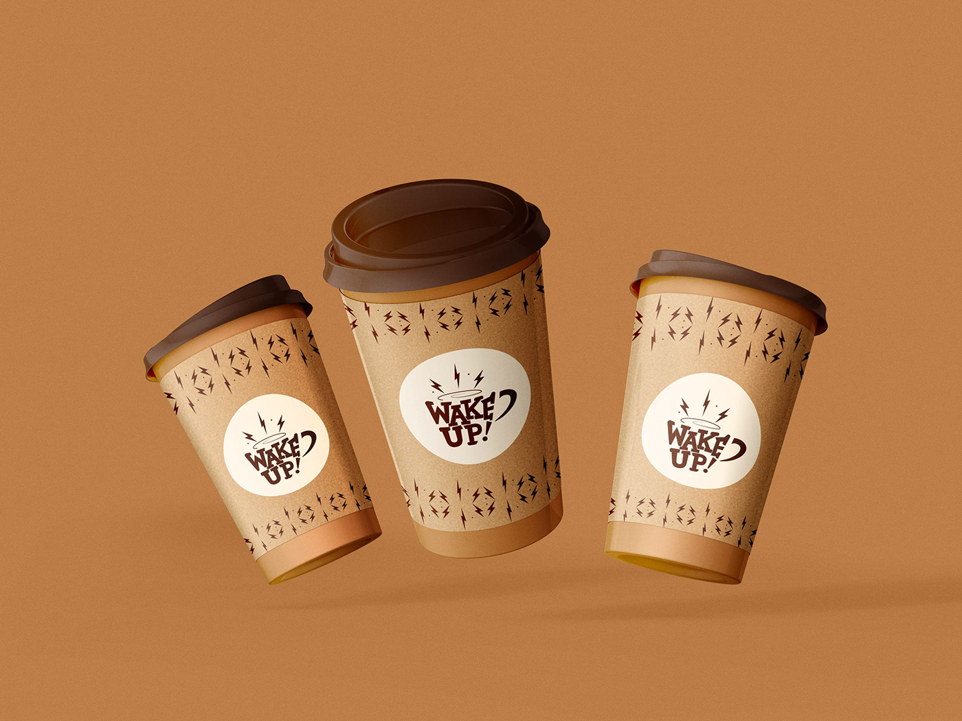 Wakeup Coffee brand identity Graphic Designer Social media post Advertising  visual identity Logo Design designer graphic