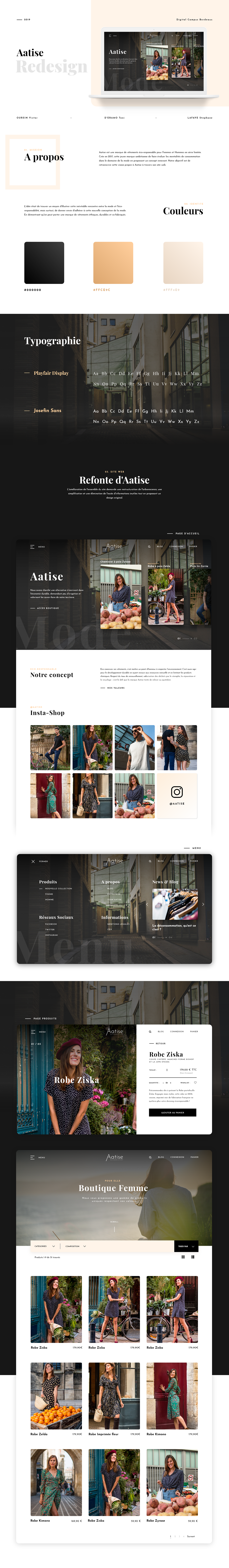Webdesign UI ux Interface e-commerce Web design Mode Fashion  graphisme