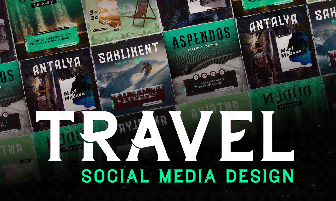 Travel travel agency hotel beach Social media post Social Media Design tourism tours antalya Holiday