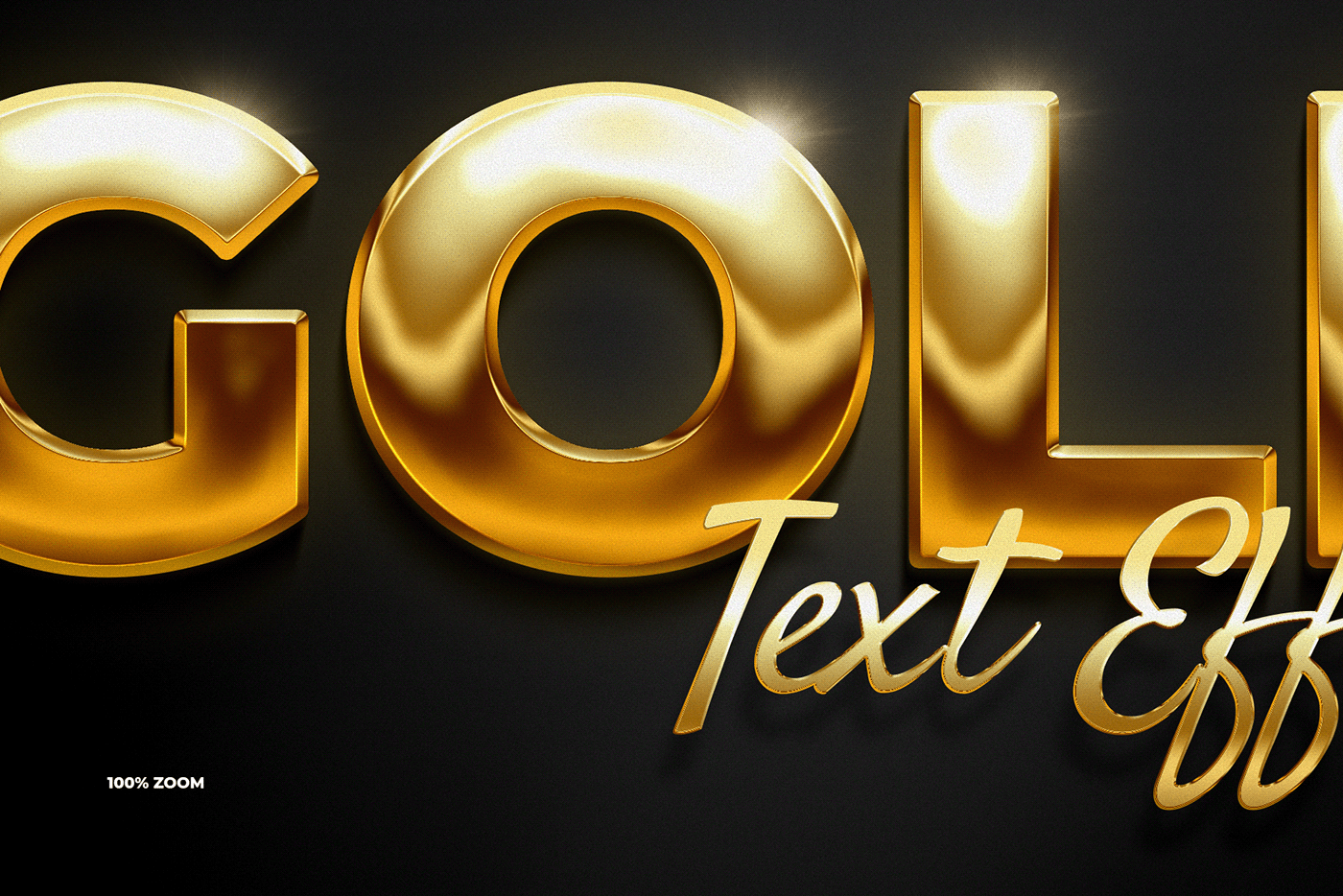 gold text typography   metal shiny effect Christmas decorative metallic type