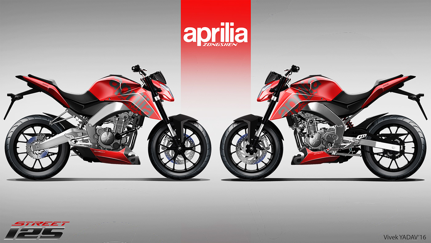 Aprilia aprilia gpr 125 industrial design  motorcycle design piaggio street motorcycle Automotive design product design 
