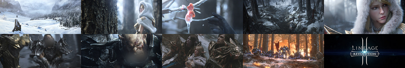 cinematic elf forrest frozen game ice Korea orc snow winter