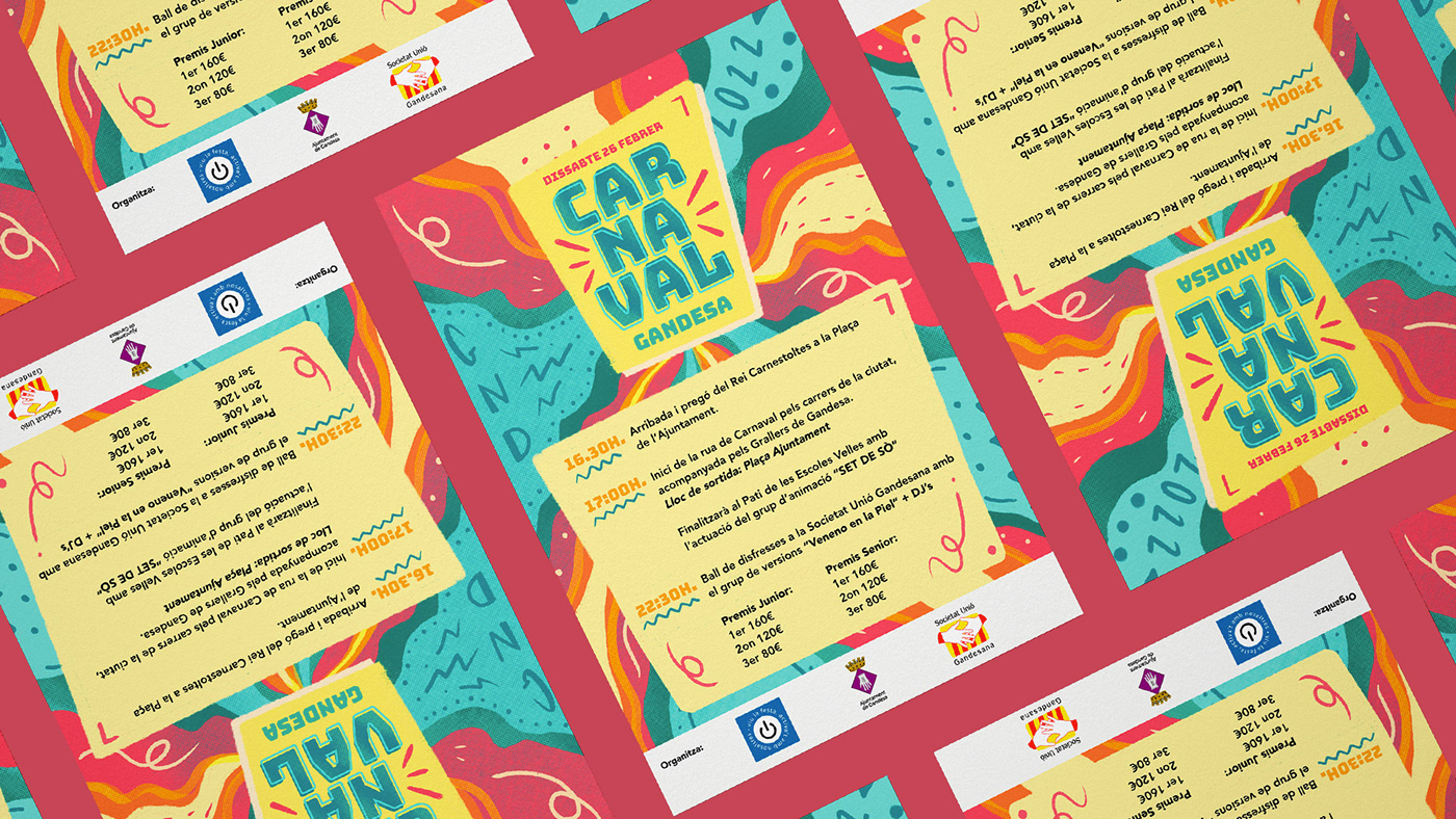 Carnaval Carnival Digital Art  Event festival party poster Procreate