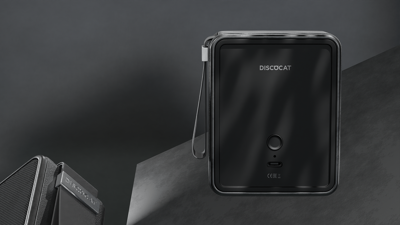 Audio speaker product design  design industrial design  concept art 3D blender brand identity discocat
