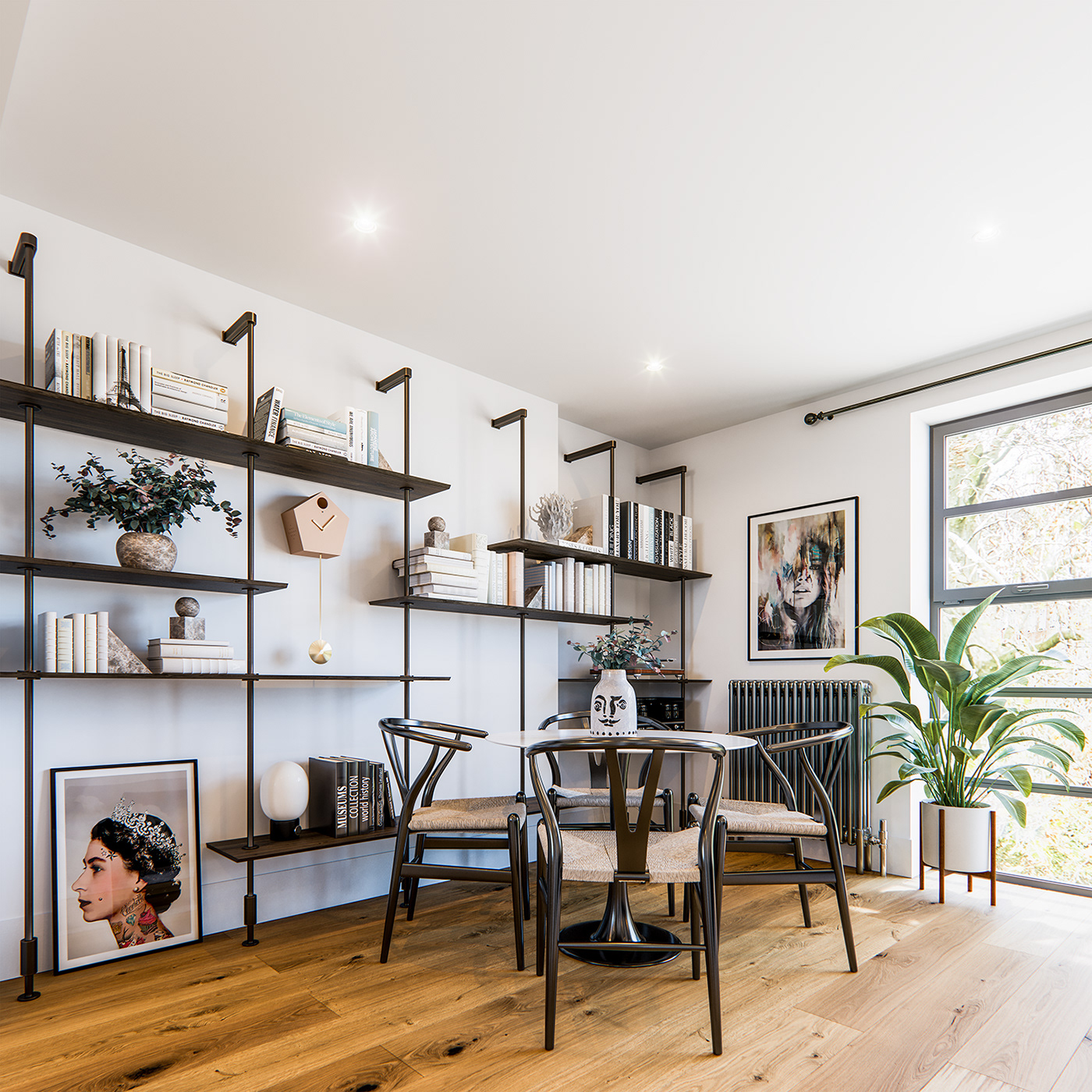 3D apartment bedroom design Interior living room modern rendering visualization vray