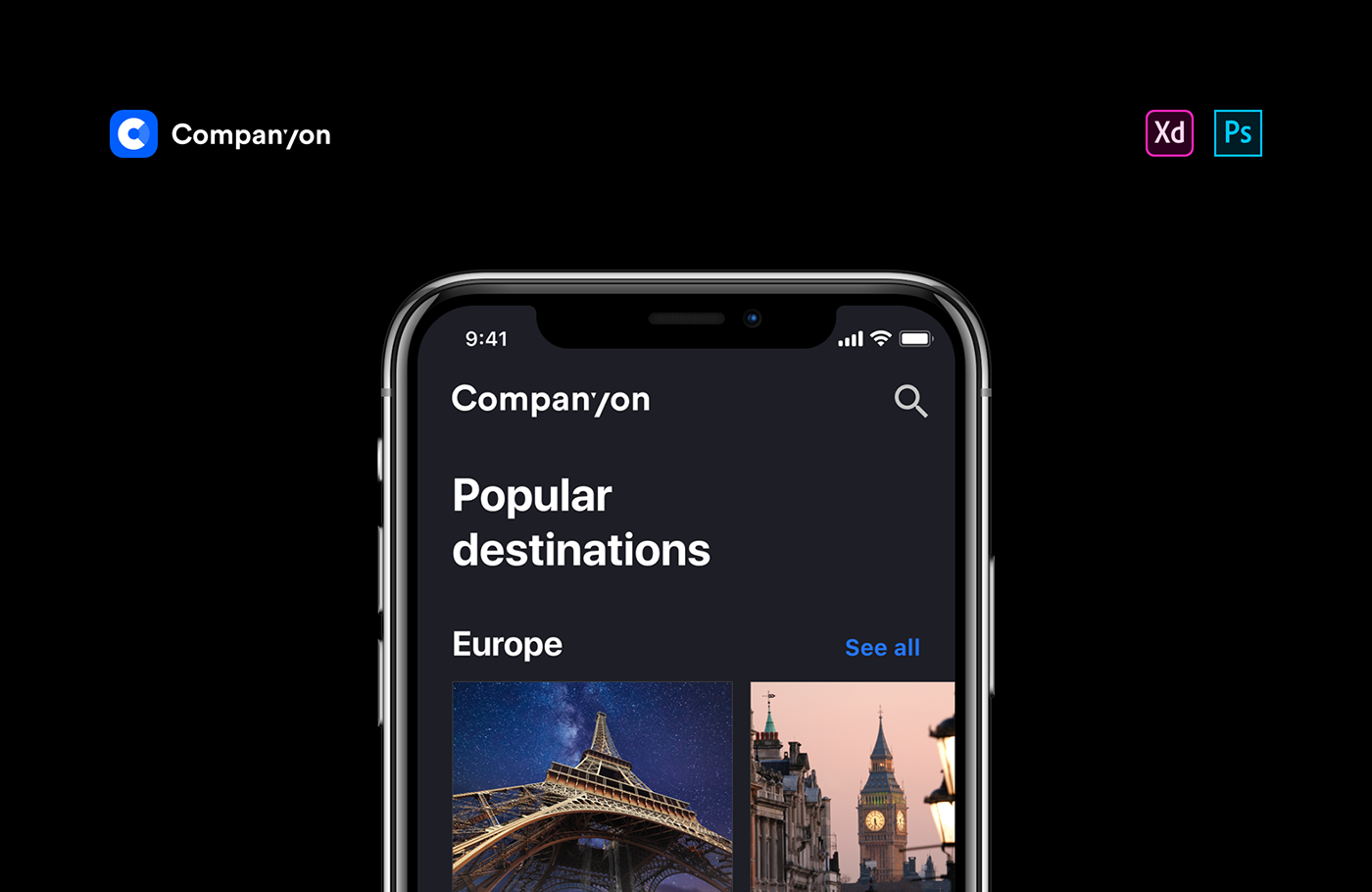 Adobe Live mobile app Travel companyon trip