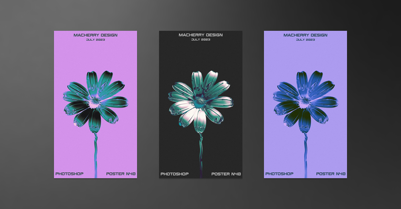 techno poster music poster Event Poster tutorial party poster abstract design Flower Poster futuristic electronic music