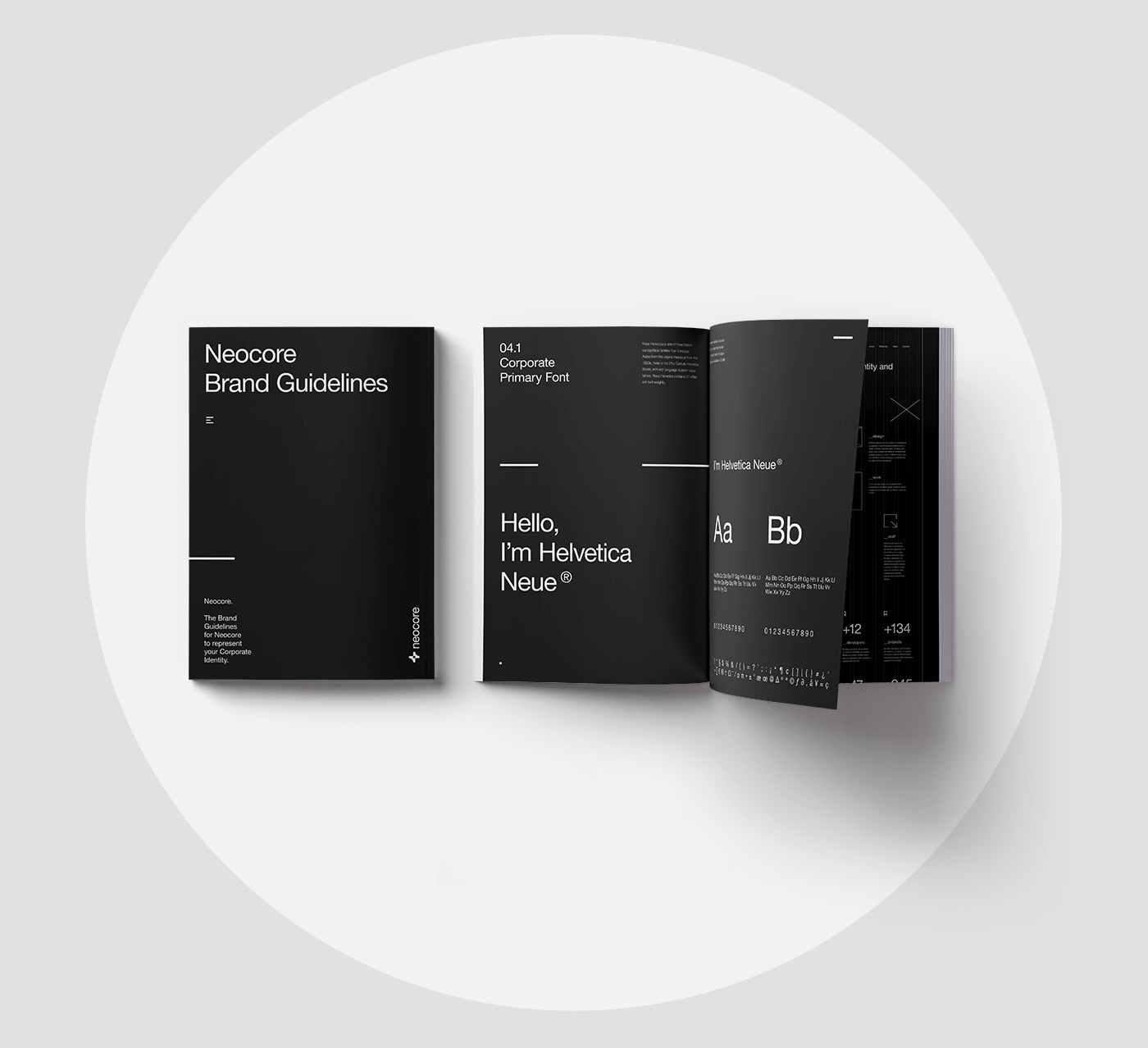 brand manual guidelines Corporate Design visual identity template Minimalism helvetica swiss brochure Guide