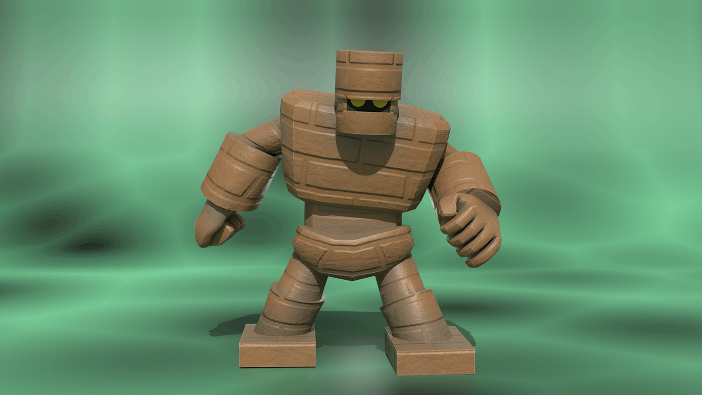 toy 3D Character golem