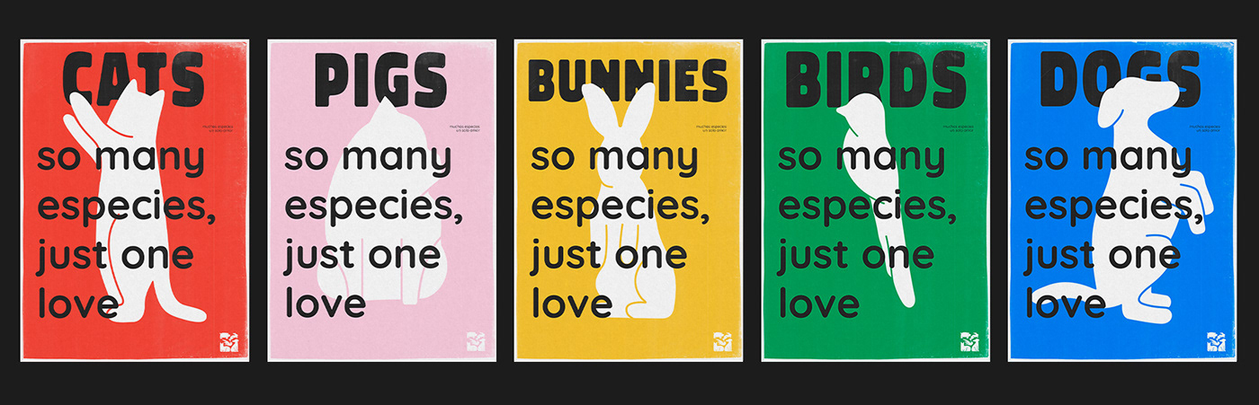 colorful posters animals branding