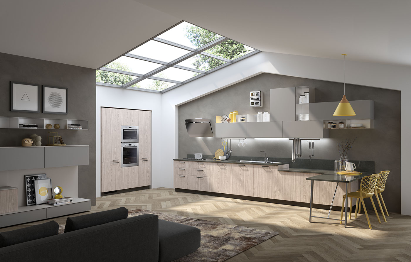 kitchen design inspiration rendering arion render design 2018 Interior living style 2018 urban kitchen