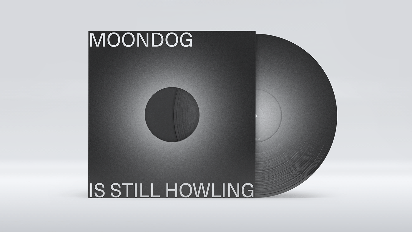 moondog Booklet vinyl biography cover design typography   book