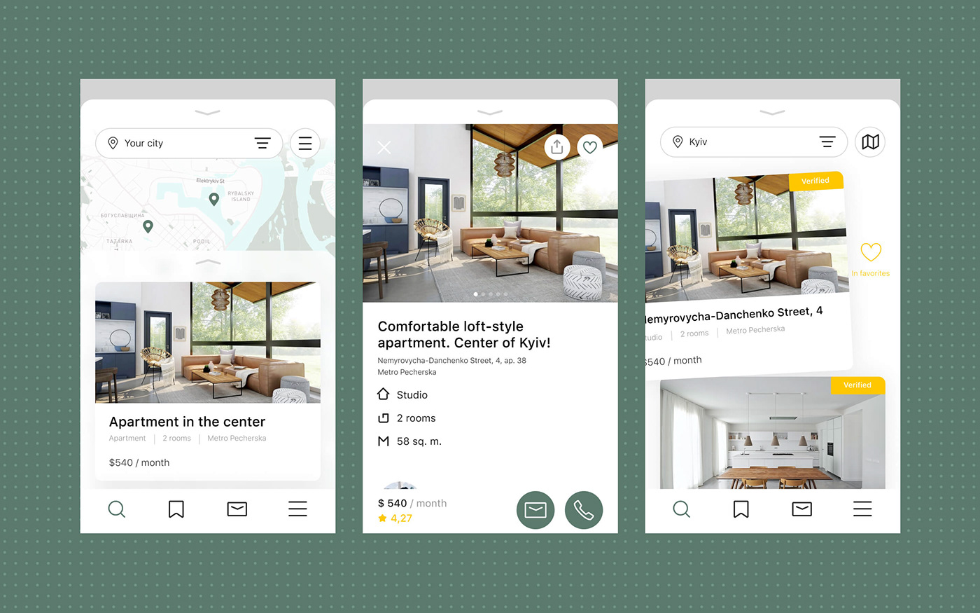 app app design application Figma ios Mobile app rent house rental renting user interface