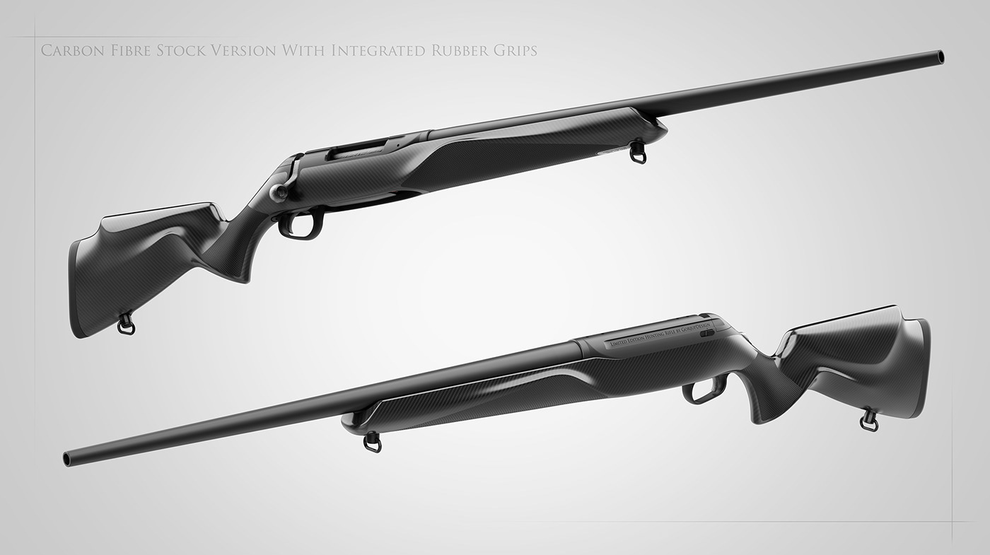 rifle Weapon design Gun gorjupdesign Hunting carbon wood slovenia designer