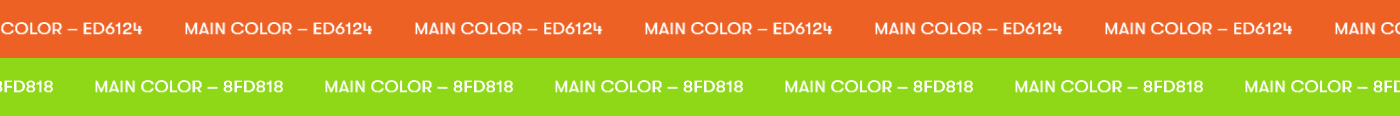 brands bright clean green grid interaction IT Minimalism orange Website